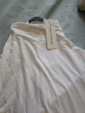 Naked Wardrobe Elegant Long-Sleeve White Maxi Dress